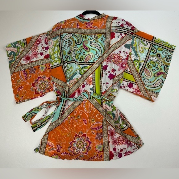 Natori Free Spirit Happy Coat Robe Womens Medium - Picture 6 of 13